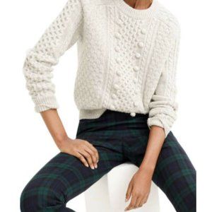 JCrew Marino Wool Blend PomPom Sweater in Small